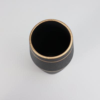 Ваза AksHome Ваза керамическая STORM, черный, 12*12*24,5см арт. ZN-381590