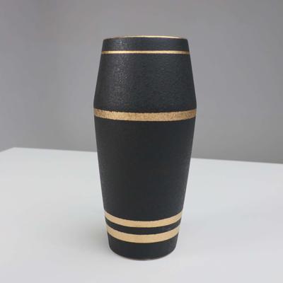 Ваза AksHome Ваза керамическая STORM, черный, 12*12*24,5см арт. ZN-381590
