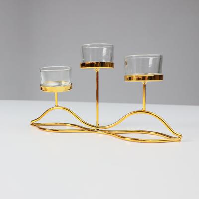 Статуэтка AksHome Статуэтка-подсвечник декоративный FLAME, золото, 25*6.5*10.5см арт. ZN-381612