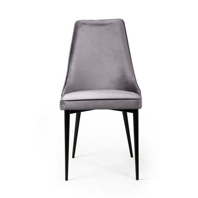 Стул Top concept Стул Оливер, бархат светло-серый 26/ чёрный конус арт. 83425