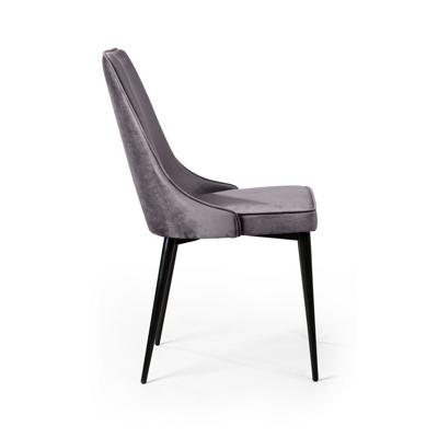 Стул Top concept Стул Оливер, бархат светло-серый 26/ чёрный конус арт. 83425
