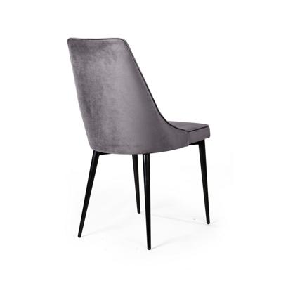 Стул Top concept Стул Оливер, бархат светло-серый 26/ чёрный конус арт. 83425