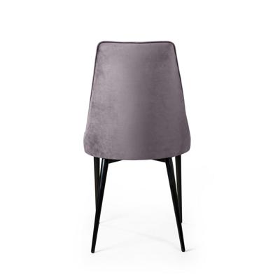Стул Top concept Стул Оливер, бархат светло-серый 26/ чёрный конус арт. 83425