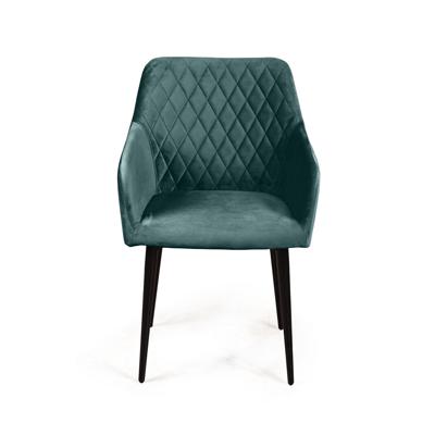Стул Top concept Стул с подлокотниками Роберт, бархат зелёный 19 арт. 83382