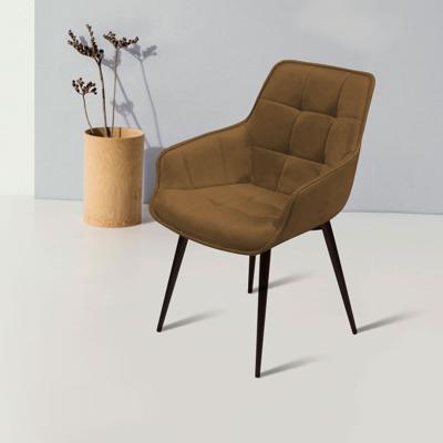 Стул Top concept Стул с подлокотниками Капри, бархат коричневый 12 / опора конус арт. 13576