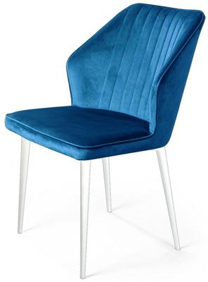 Стул Top concept Стул Берг, бархат  синий 29 / белый конус арт. 14025