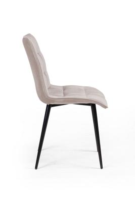 Стул Top concept Стул Уно софт, бархат пепельно-серый 25 / чёрный конус арт. 77589