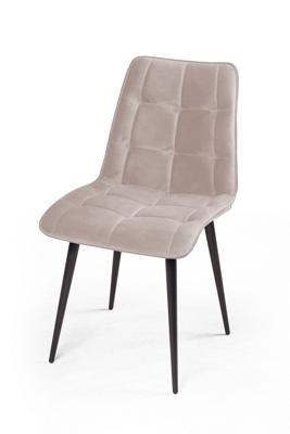 Стул Top concept Стул Уно софт, бархат пепельно-серый 25 / чёрный конус арт. 77589