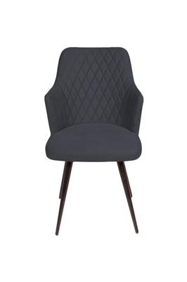 Стул Top concept Стул поворотный на 90 градусов, функция возврата, антишум Хант ромб, бархат 03 / чёрный конус арт. 14808