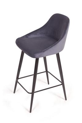 Стул полубарный Top concept Стул полубарный Дуглас, бархат серый 27 арт. 21854