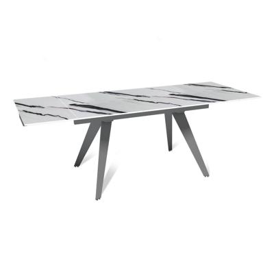 Стол раскладной Top concept Стол раскладной Рейн (140+40+40), керамика Панда глянцевая арт. 50951000001284