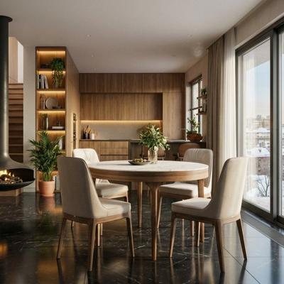 Стол Top concept Стол круглый раскладной Беллини (120+40), керамика матовая арт. 27516