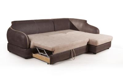 Диван Top concept Неаполь диван-кровать с шезлонгом, замша арт. 12421