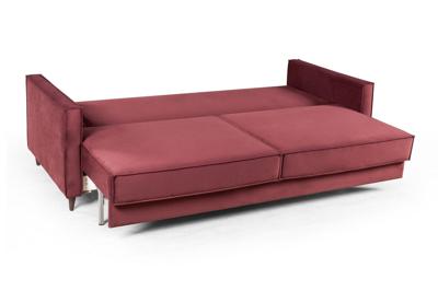Диван Top concept Кельн диван-кровать трехместный прямой, велюр красный арт. 7933