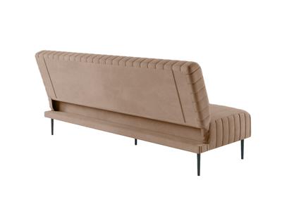 Диван Top concept Баккара диван-кровать трехместный прямой без подлокотников, бархат бежевый 05 арт. 0000004241100000036181