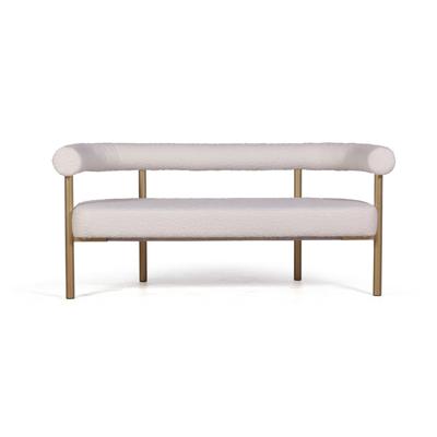 Диван Top concept Диван Бигги, букле Turin ivory / опоры золото арт. 23474