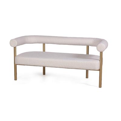 Диван Top concept Диван Бигги, букле Turin ivory / опоры золото арт. 23474