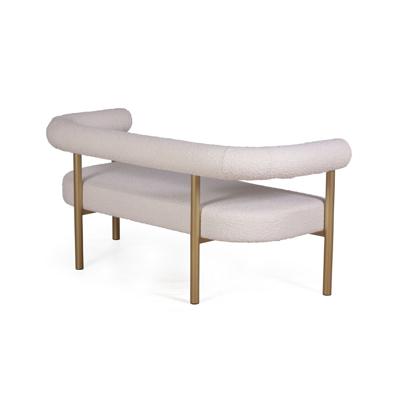 Диван Top concept Диван Бигги, букле Turin ivory / опоры золото арт. 23474