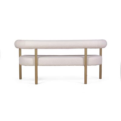 Диван Top concept Диван Бигги, букле Turin ivory / опоры золото арт. 23474