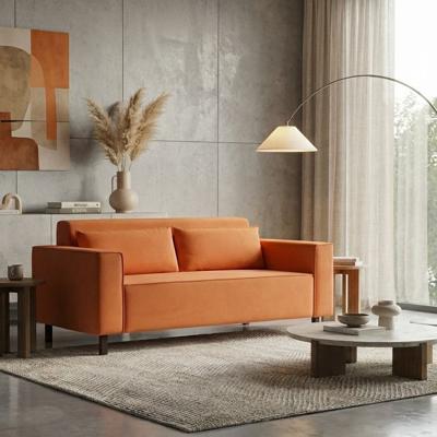 Диван Top concept Клаб диван-кровать прямой, велюр Фрост фокс арт. 0000005670300000054300000003544