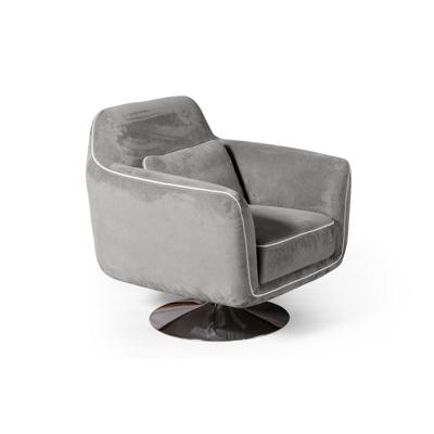 Кресло Top concept Кресло и пуф Марко, искусственная замша Breeze silver арт. 11943
