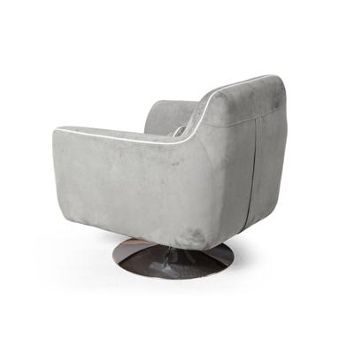 Кресло Top concept Кресло и пуф Марко, искусственная замша Breeze silver арт. 11943