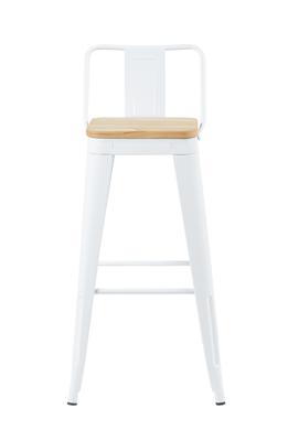 Стул барный Stool Group Стул барный TOLIX со спинкой белый глянцевый + светлое дерево KD 4 шт. арт. УТ000042573