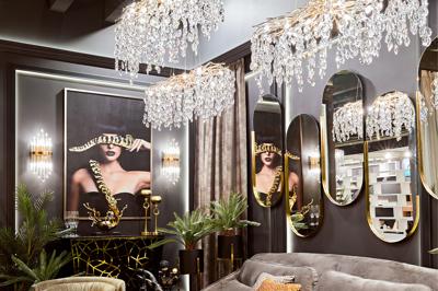 Зеркало Garda Decor 19-OA-6385 Зеркало овальное в мет. раме цвет золото 45*110*3,5см арт. 19-OA-6385
