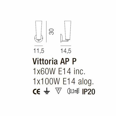 Бра Vistosi Настенный светильник AP VITTORIA BC NI арт. AP VITTORIA BC NI