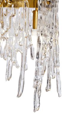 Потолочный светильник Garda Decor K2KG1102P-8A Люстра Тиара (Tiara) круглая латунь/стекло прозр. d80*h63см арт. K2KG1102P-8A