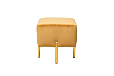 Мебель Garda Decor Пуф Марио(Mario) вельвет оранжевый Velv-ORANG 42*42*44см арт. MARIO-Velv ORANG