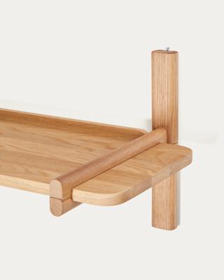 Полка La Forma (ех Julia Grup) Модульная полка Sitra из массива дуба с натуральной отделкой, 90 см арт. 192283