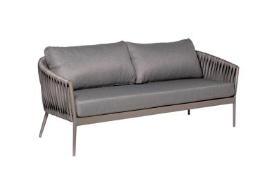 Диван Garda Decor 39AR-DIV-3691 SER Диван двухместный "Муза" серый 81,5*190*75см, оплетка "лента" арт. 39AR-DIV-3691 SER