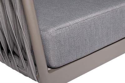 Диван Garda Decor 39AR-DIV-3691 SER Диван двухместный "Муза" серый 81,5*190*75см, оплетка "лента" арт. 39AR-DIV-3691 SER