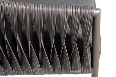 Диван Garda Decor 39AR-DIV-3691 SER Диван двухместный "Муза" серый 81,5*190*75см, оплетка "лента" арт. 39AR-DIV-3691 SER