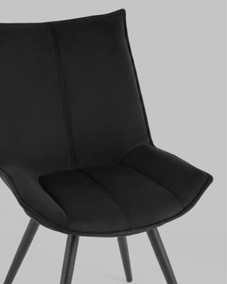 Стул Stool Group Стул вращающийся Робб велюр черный опора черный муар арт. УТ000042948