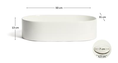 Комплект мебели для ванной La Forma (ех Julia Grup) Раковина Ovara из белой керамики 50 x 31 см арт. 424835