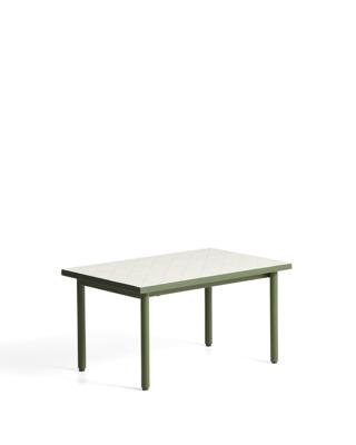 Столик La Forma (ех Julia Grup) Уличный столик Maurina из зеленой стали с плиткой цвета экрю 81 x 51 см арт. 482021