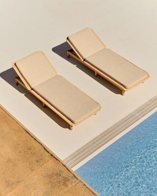 Шезлонг La Forma (ех Julia Grup) Шезлонг Galea из тикового дерева и синтетического ротанга арт. 261901