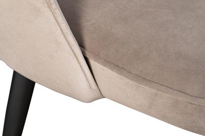 Мебель Garda Decor 30C-12280 Стул велюр серо-бежевый 51*56*84см, наконечники мат.золото арт. 30C-12280