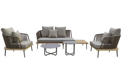 Диван Garda Decor 129KN-03047 Диван трехместный левосторонний "БЭЙЛИ (BAYLEY)" уличный серый 220*84*75см арт. 129KN-03047