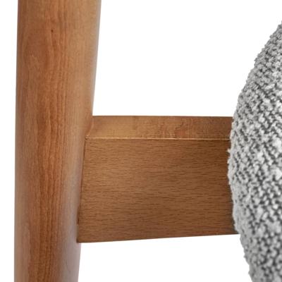 Стул Bradexhome Стул Lucas светло-серый букле с ножками цвета орех арт. RF 0547