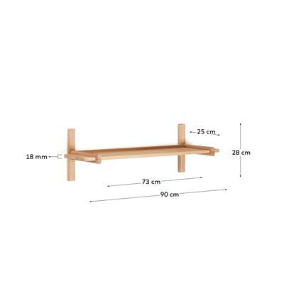 Полка La Forma (ех Julia Grup) Модульная полка Sitra 1 полка из массива дуба с натуральной отделкой 90 см арт. 192281