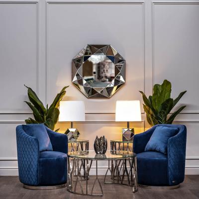 Стол журнальный Garda Decor 13RXCT3104-SILVER Стол журнальный стекло прозр./серебро d90*45см арт. 13RXCT3104-SILVER