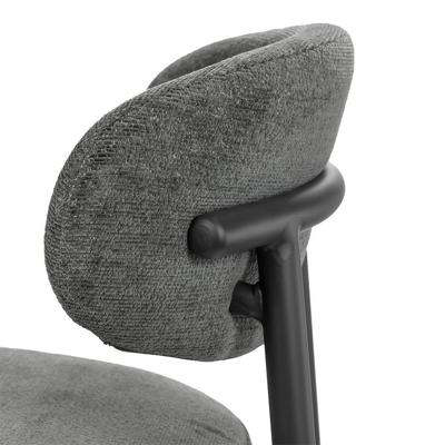 Стул полубарный Bradexhome Стул полубарный Lucas 2 темно-серый шенилл с чёрными ножками арт. FR 1082