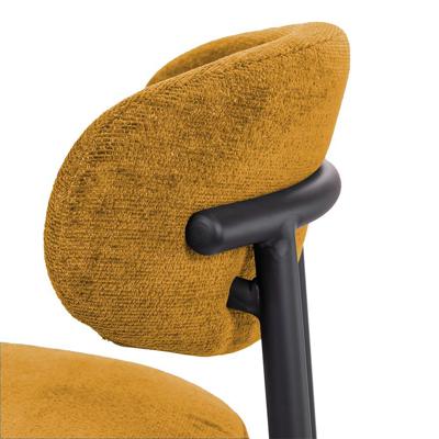 Стул Bradexhome Стул Lucas 2 горчичный шенилл с чёрными ножками арт. FR 1085