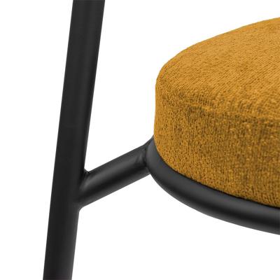 Стул Bradexhome Стул Lucas 2 горчичный шенилл с чёрными ножками арт. FR 1085