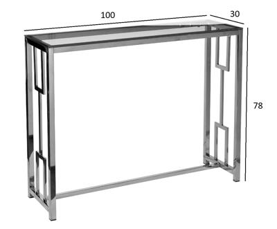 Мебель Garda Decor 47ED-CST072GOLD Консоль прозр.стекло/золото 100*30*78см арт. 47ED-CST072GOLD