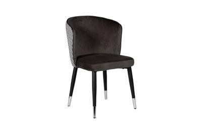 Мебель Garda Decor 30C-1232F GR Стул велюр серый 54*57*80см с ч/б спинкой арт. 30C-1232F GR
