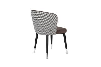 Мебель Garda Decor 30C-1232F GR Стул велюр серый 54*57*80см с ч/б спинкой арт. 30C-1232F GR
